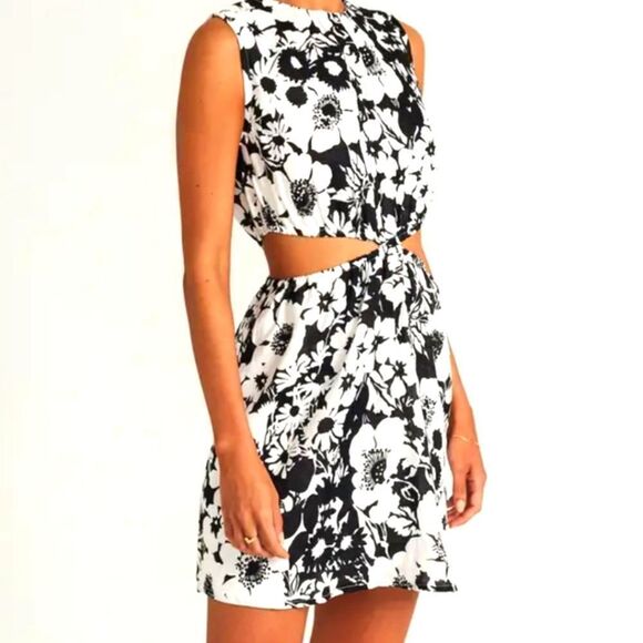 La Pineta Floral Cutout Minidress